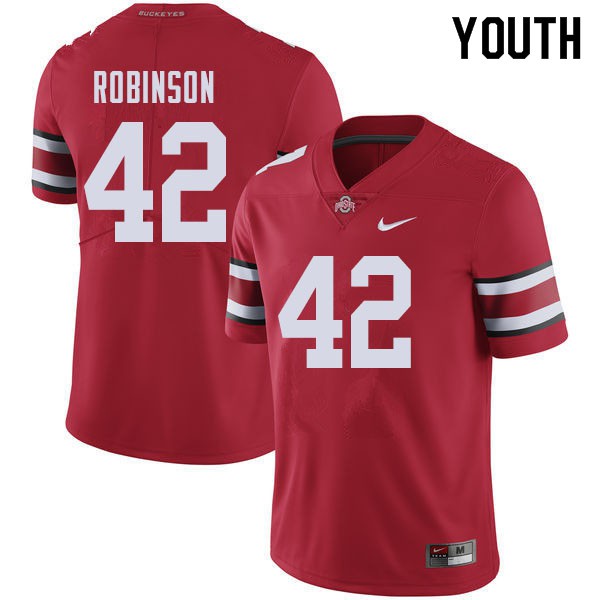 Ohio State Buckeyes #42 Bradley Robinson Youth NCAA Jersey Red